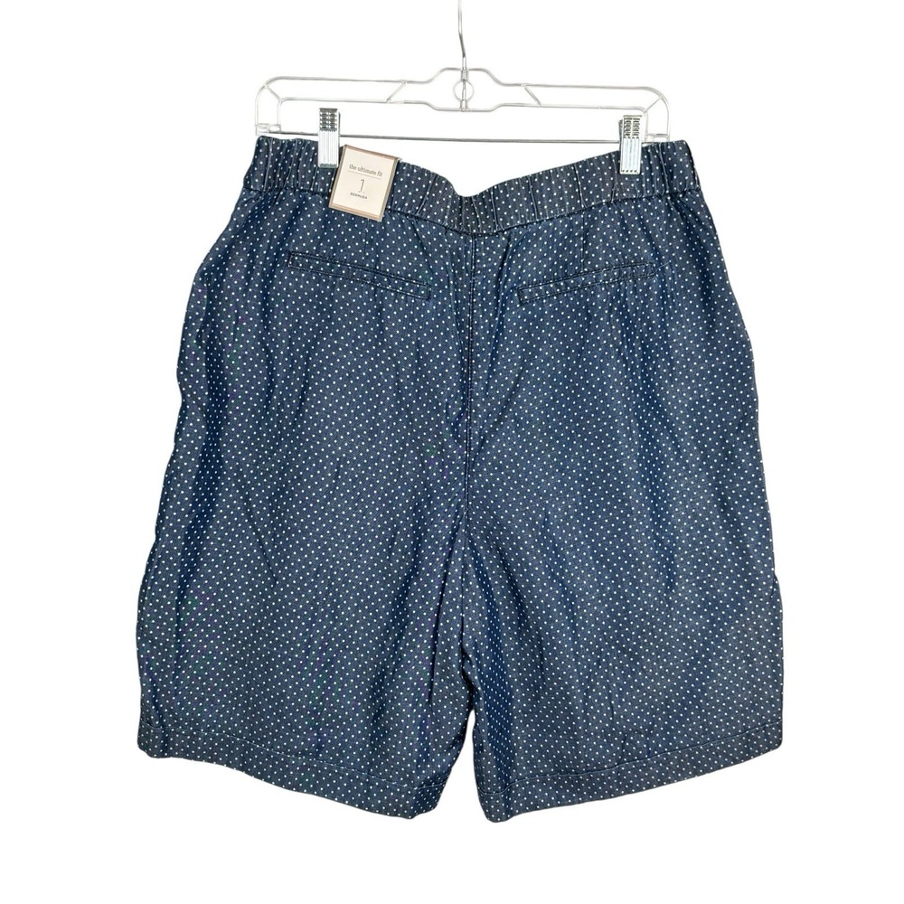 Chico's Women's Bermuda Shorts Sz Medium Short Blue Polka Dot‎ Ultimate Fit - Picture 3 of 10